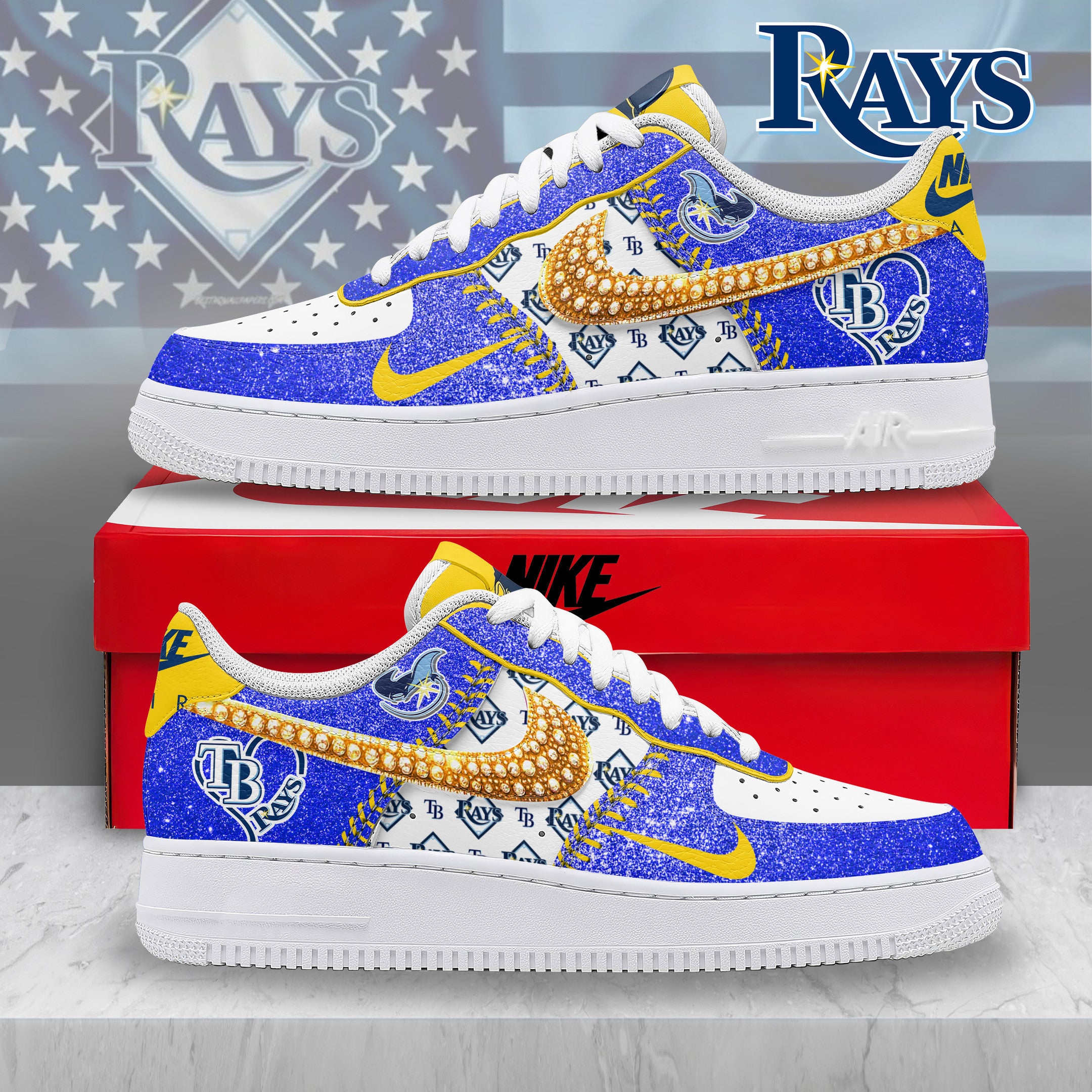 Tampa Bay Rays Sport Air Low-Top Sneakers Shoes AOP For Men And Women Full Size - Image 2