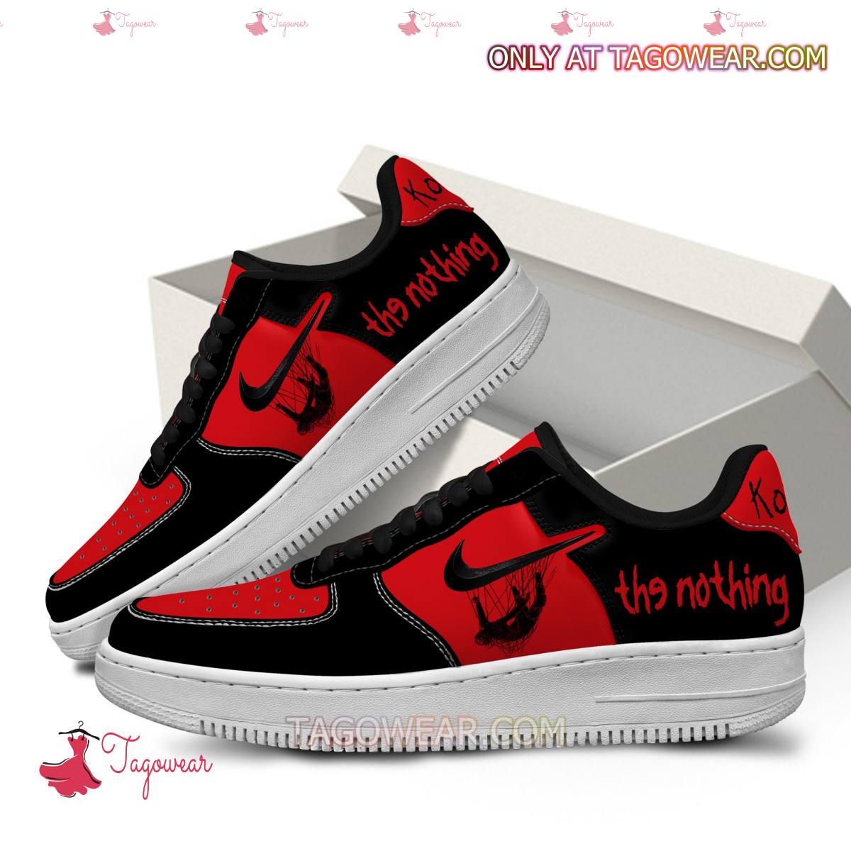 Korn The Nothing Sport Air Low-Top Sneakers Shoes AOP For Men And Women Full Size - Image 3