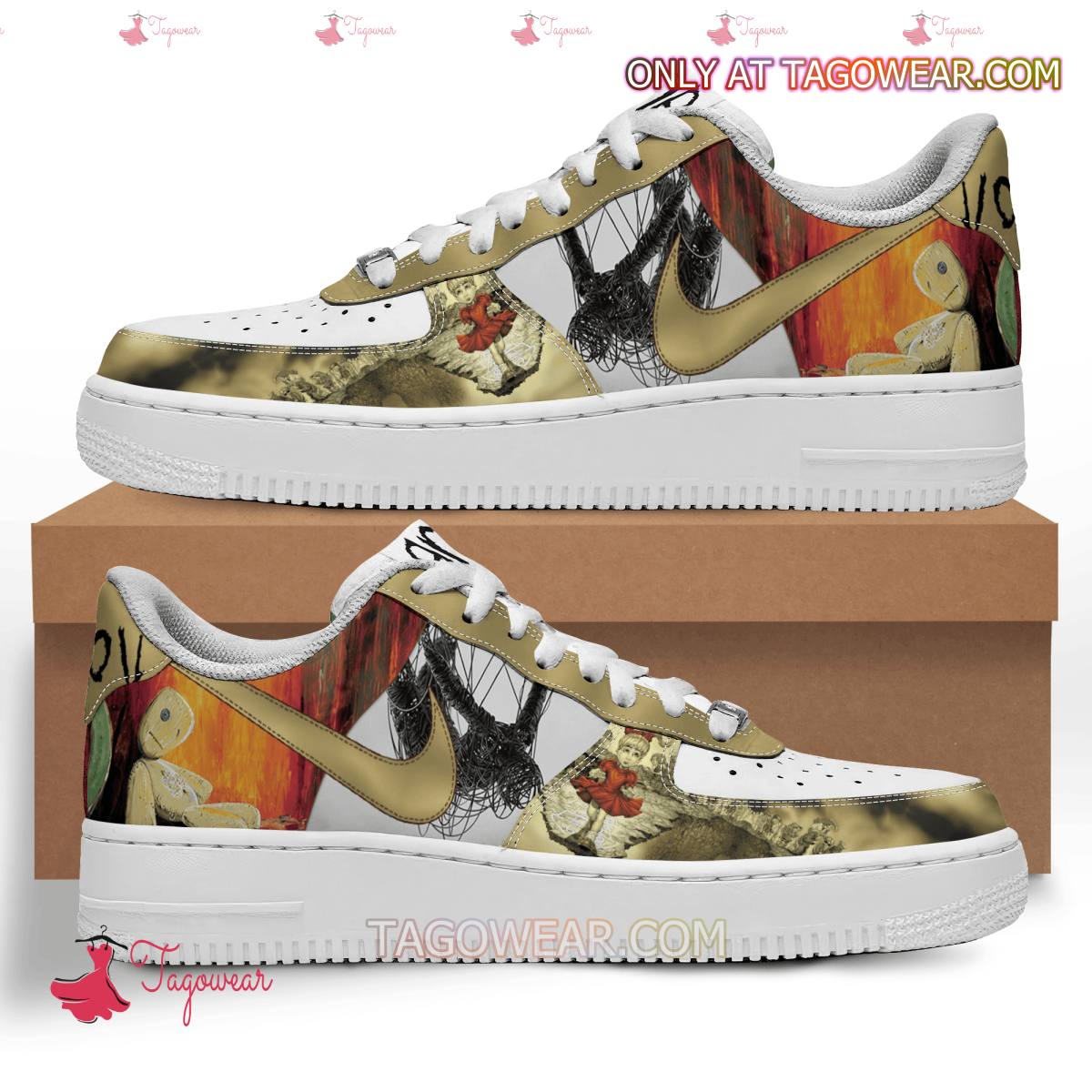 Korn Album Cover Sport Air Low-Top Sneakers Shoes AOP For Men And Women Full Size - Image 4