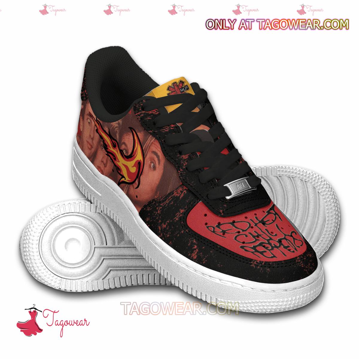 Red Hot Chilli Peppers Band Sport Air Low-Top Sneakers Shoes AOP For Men And Women Full Size - Image 2
