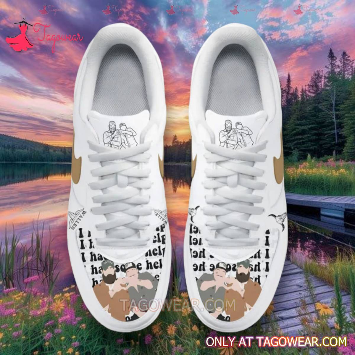 Post Malone And Morgan Sport Air Low-Top Sneakers Shoes AOP For Men And Women Full Size - Image 3