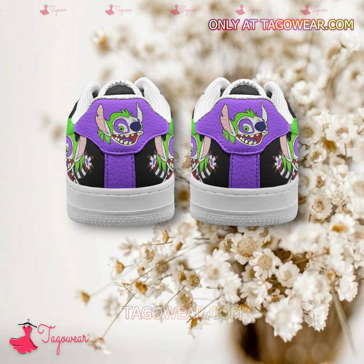 Stitch Cosplay Beetlejuice Sport Air Low-Top Sneakers Shoes AOP For Men And Women Full Size - Image 3
