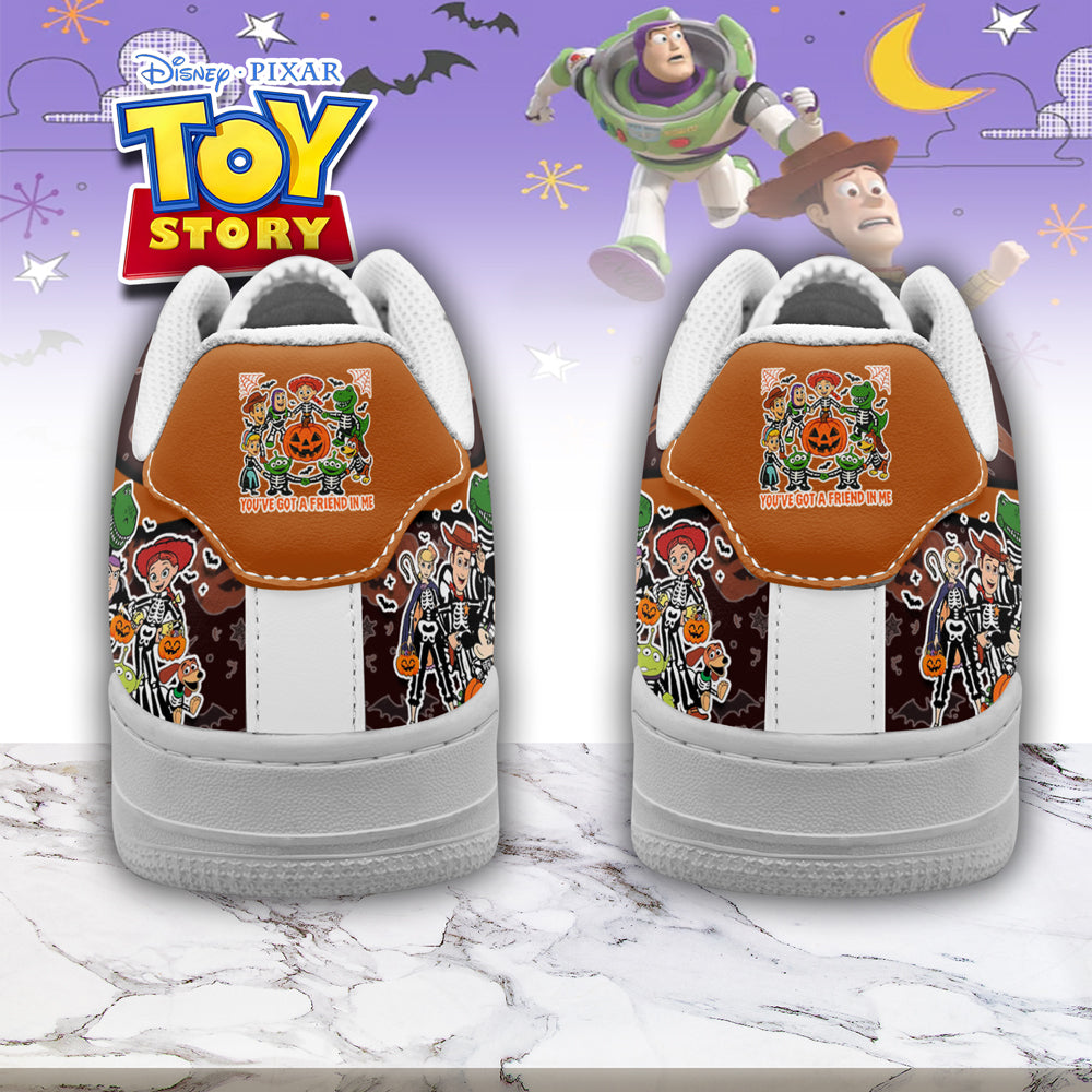 Toy Story x Halloween Sport Air Low-Top Sneakers Shoes AOP For Men And Women Full Size - Image 3