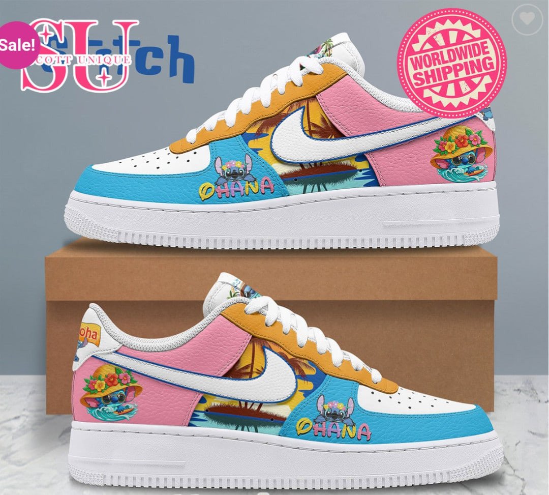 Stitch Sport Air Low-Top Sneakers Shoes AOP For Men And Women Full Size