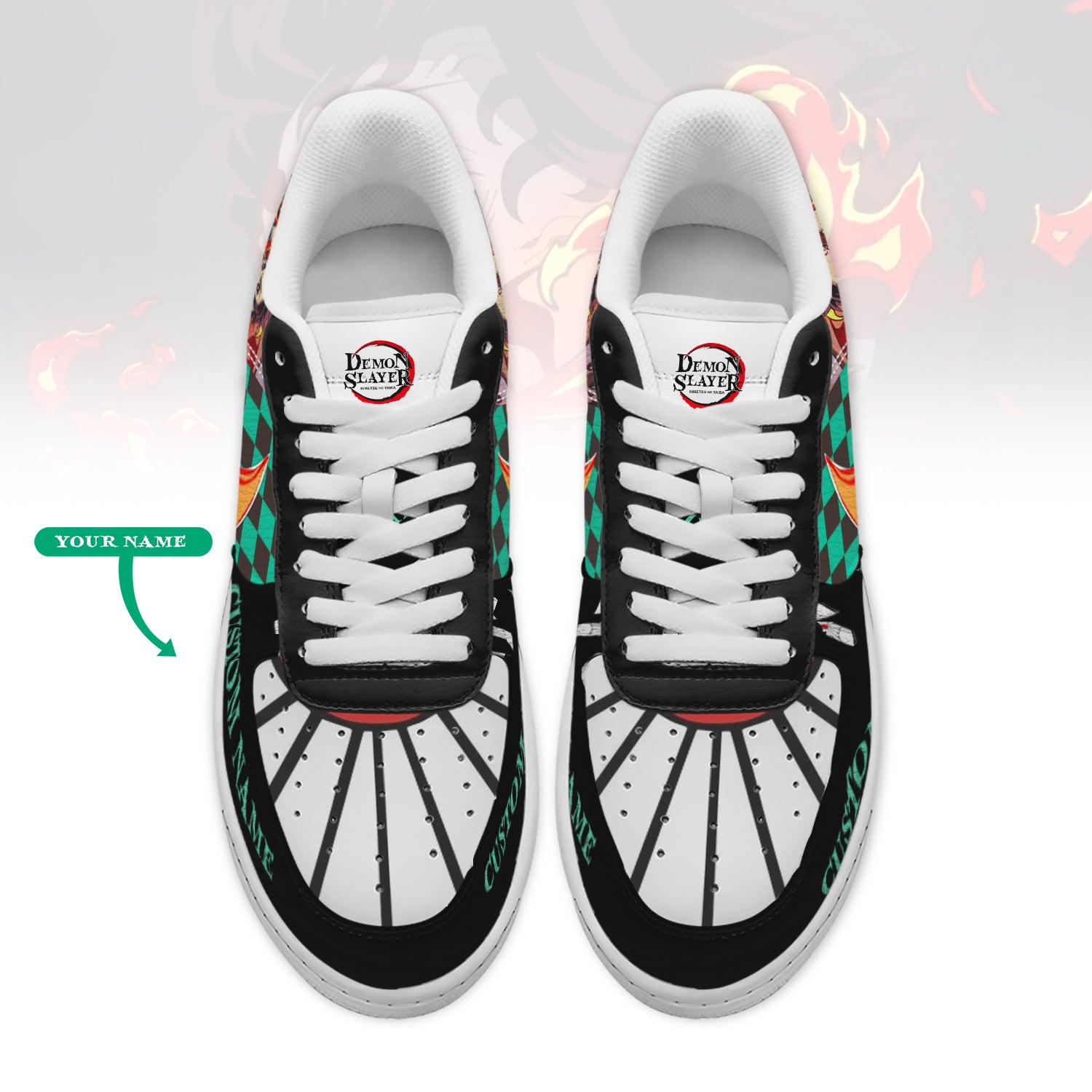 Demon Slayer x Kamado Tanjiro Sport Air Low-Top Sneakers Shoes AOP For Men And Women Full Size - Image 2