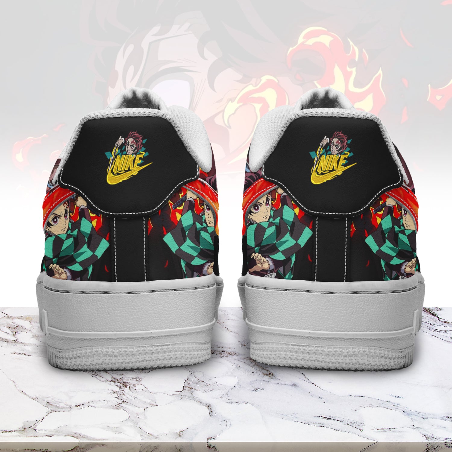 Demon Slayer x Kamado Tanjiro Sport Air Low-Top Sneakers Shoes AOP For Men And Women Full Size - Image 3