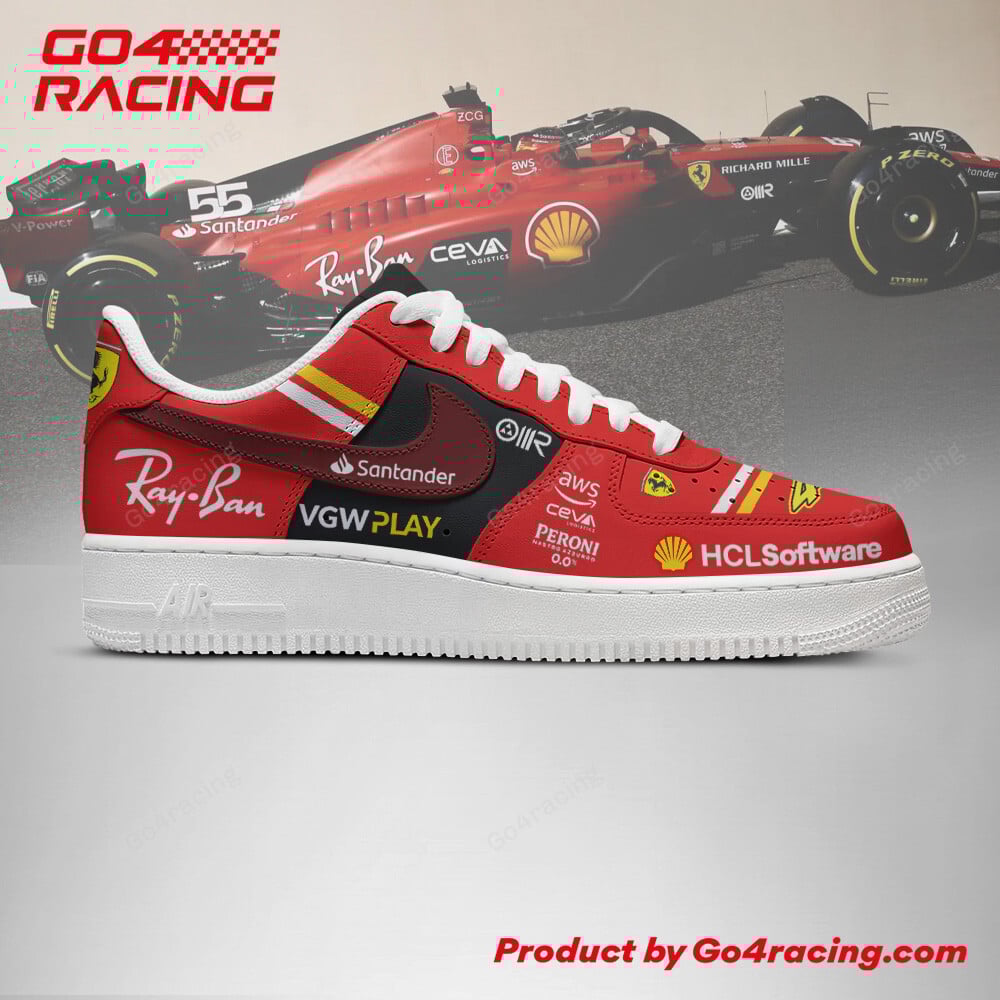 Scuderia Ferrari x Lewis Hamilton Sport Air Low-Top Sneakers Shoes AOP For Men And Women Full Size - Image 3