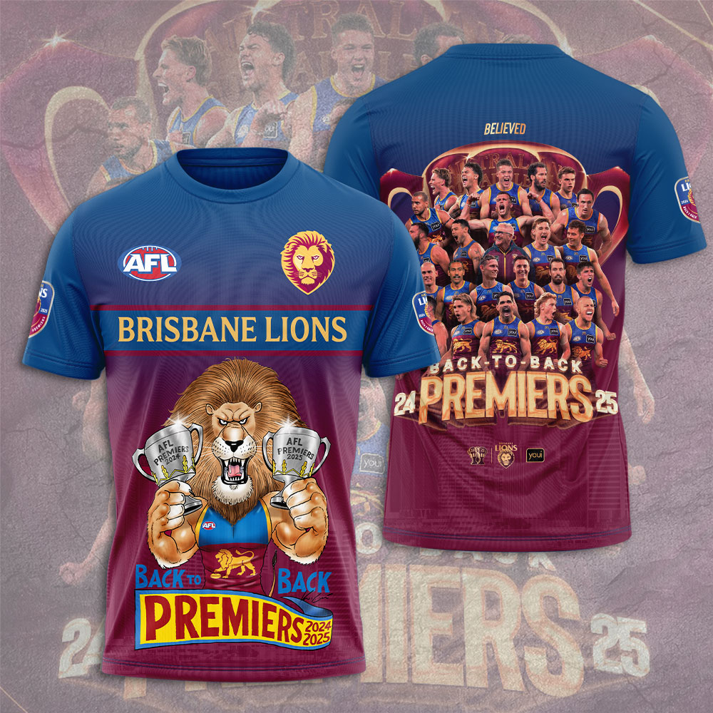 Brisbane Lions Premiers 2025 Shirt For Men