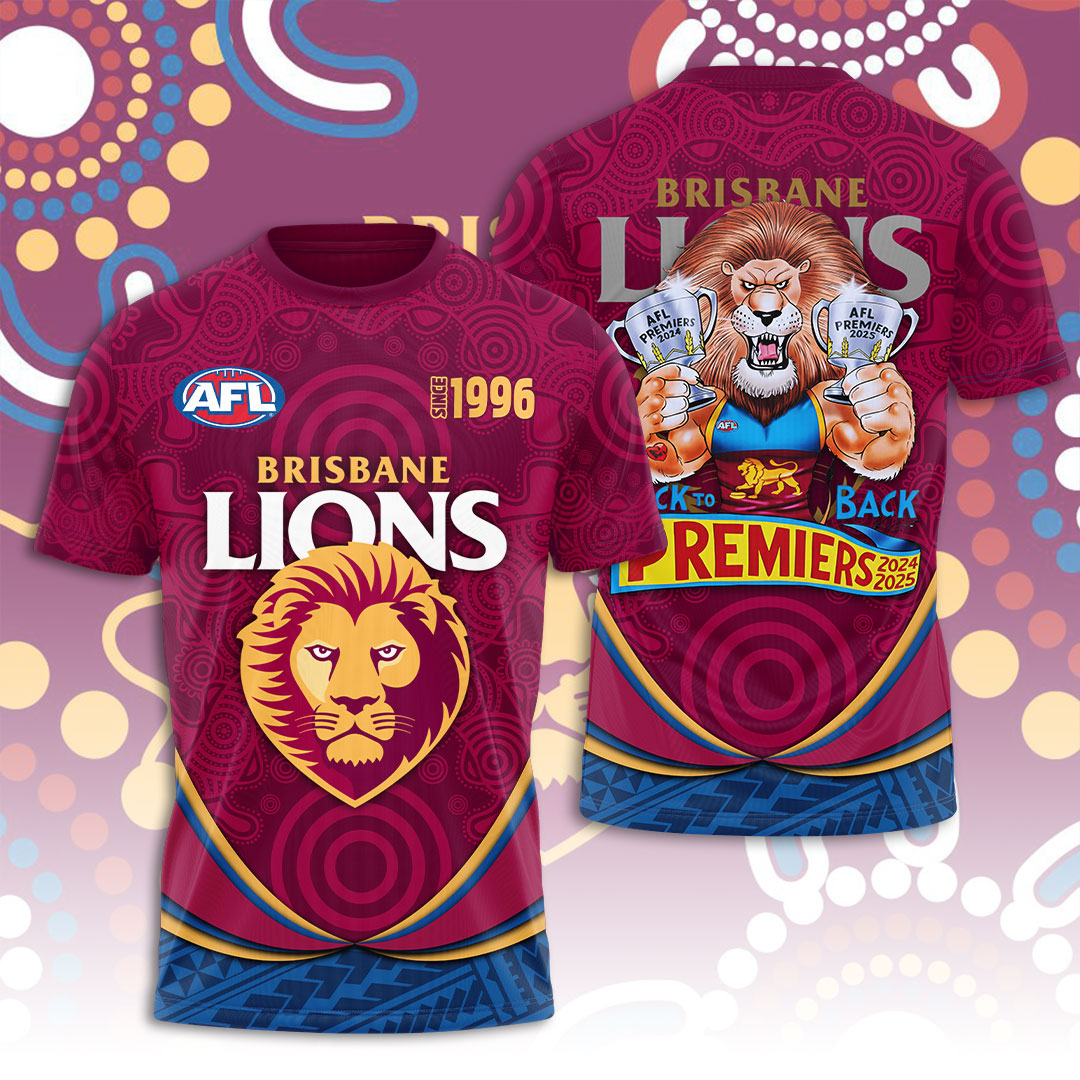 Brisbane Lions Premiers 2025 Shirt For Men