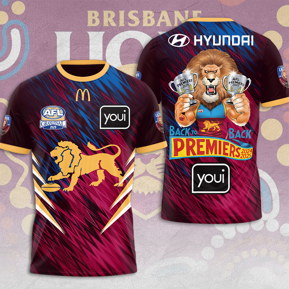 Brisbane Lions Premiers 2025 Shirt For Men
