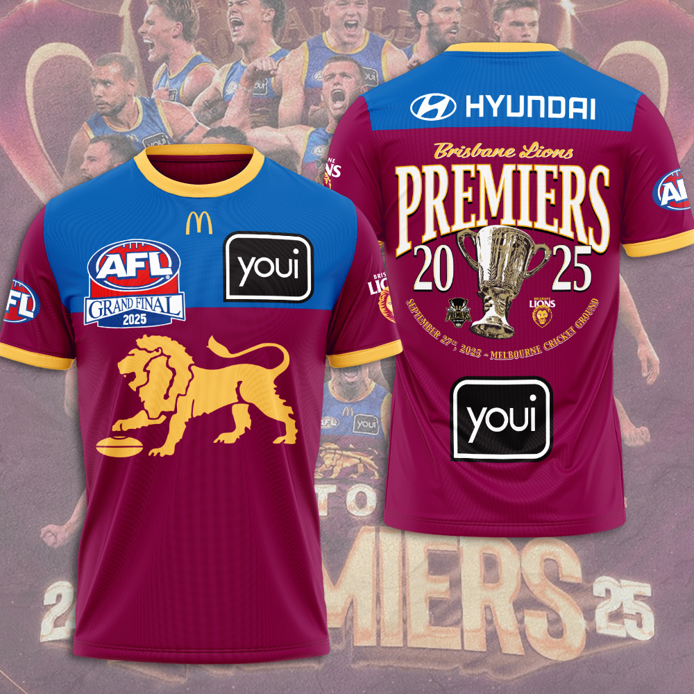 Brisbane Lions Premiers 2025 Shirt For Men