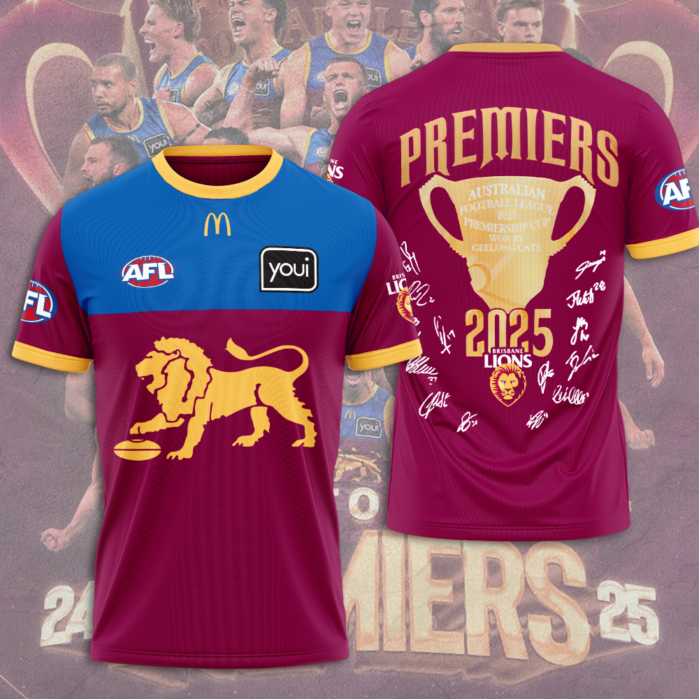 Brisbane Lions Premiers 2025 Shirt For Men