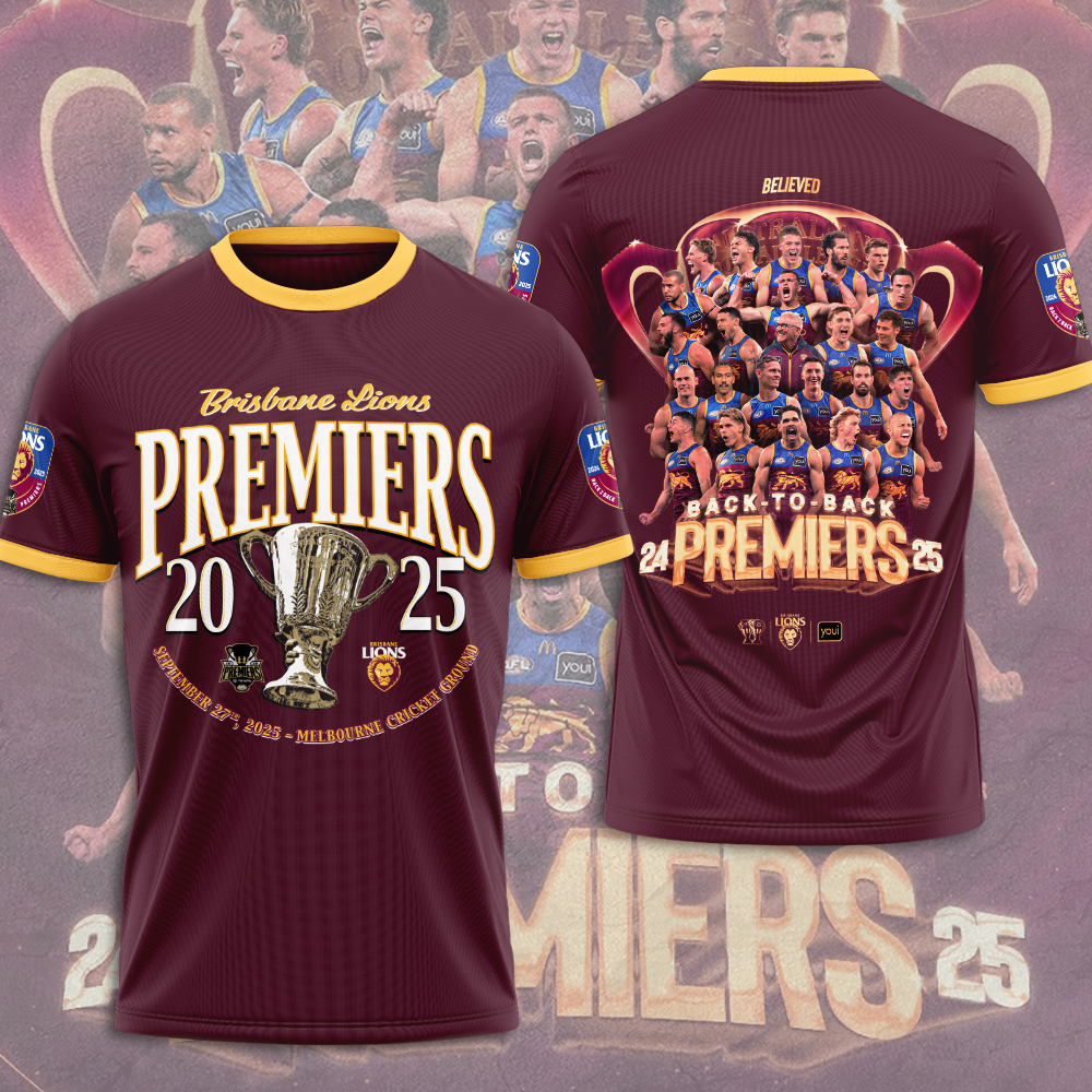 Brisbane Lions Premiers 2025 Shirt For Men