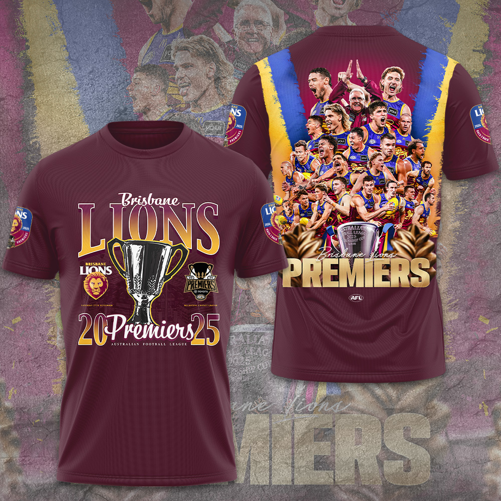 Brisbane Lions Premiers 2025 Shirt For Men