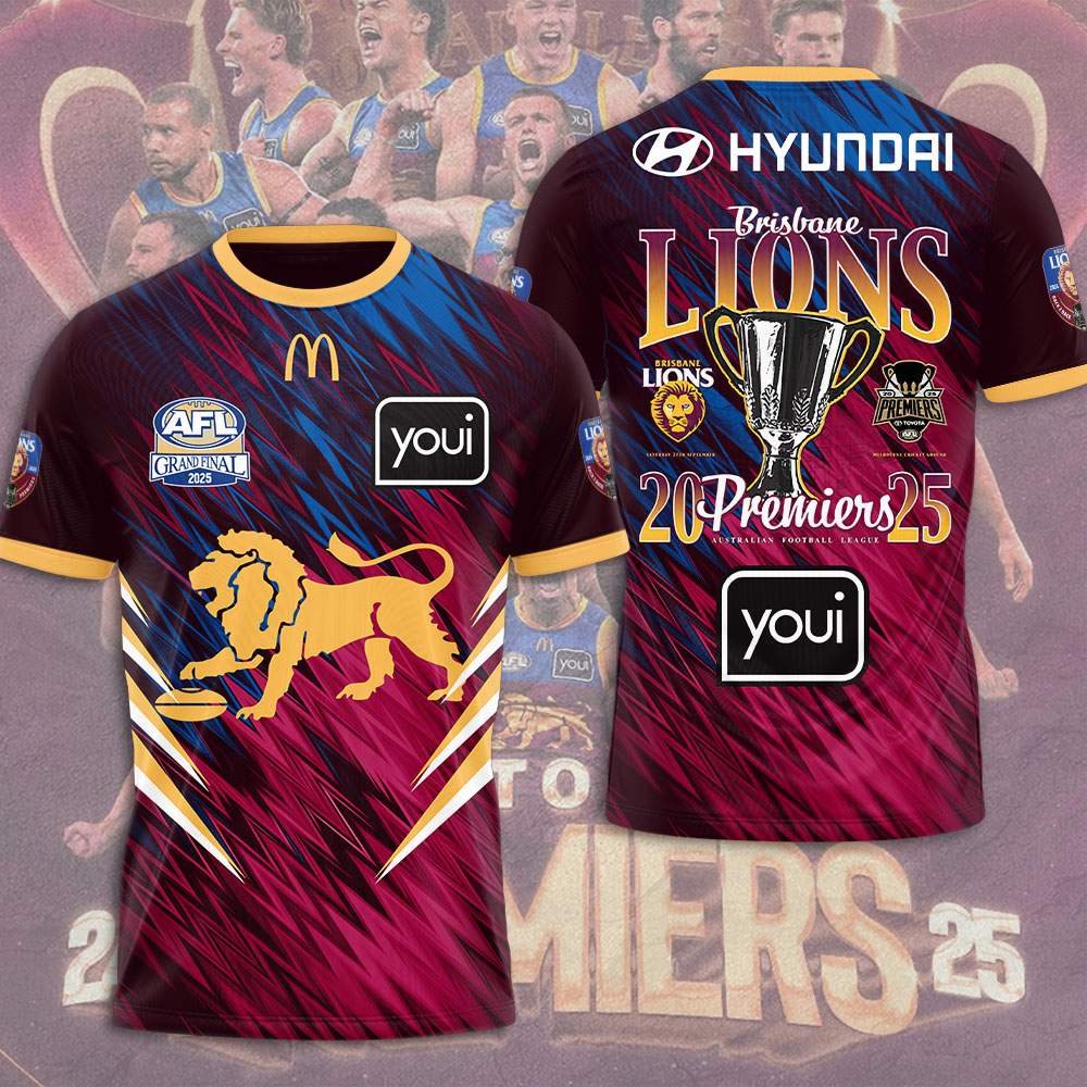 Brisbane Lions Premiers 2025 Shirt For Men
