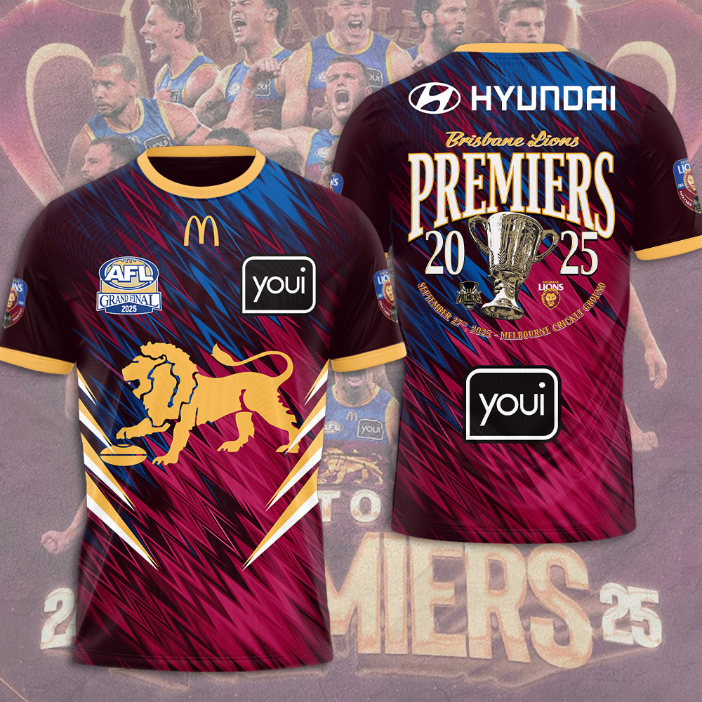 Brisbane Lions Premiers 2025 Shirt For Men