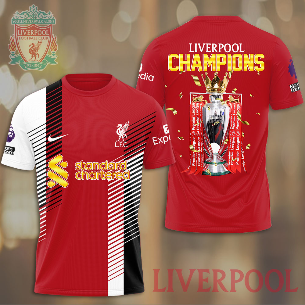 Liverpool Fc 2025 Premier League Champions 3D Shirt
