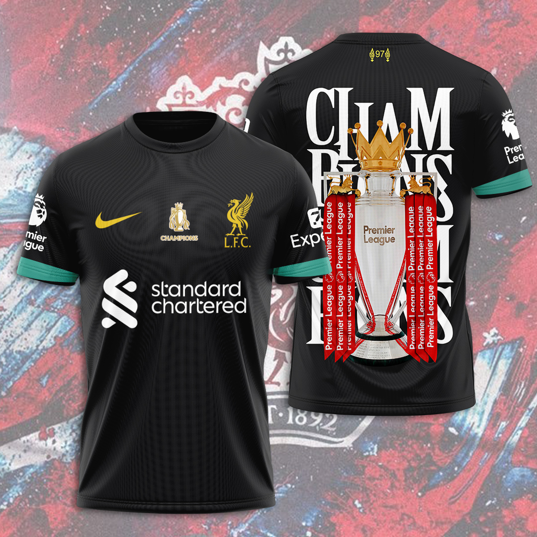 Liverpool Fc 2025 Premier League Champions 3D Shirt