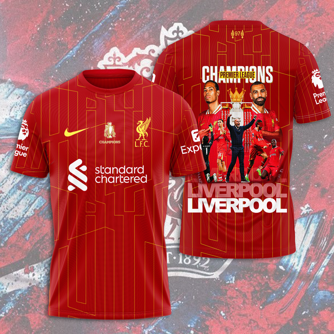 Liverpool Fc 2025 Premier League Champions 3D Shirt