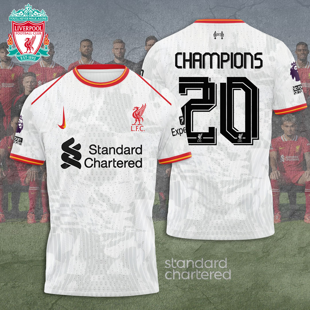 Liverpool Fc 2025 Premier League Champions 3D Shirt