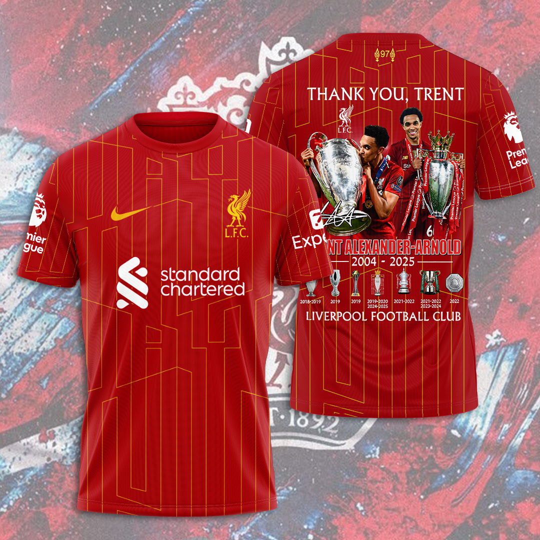 Liverpool Fc 2025 Premier League Champions 3D Shirt
