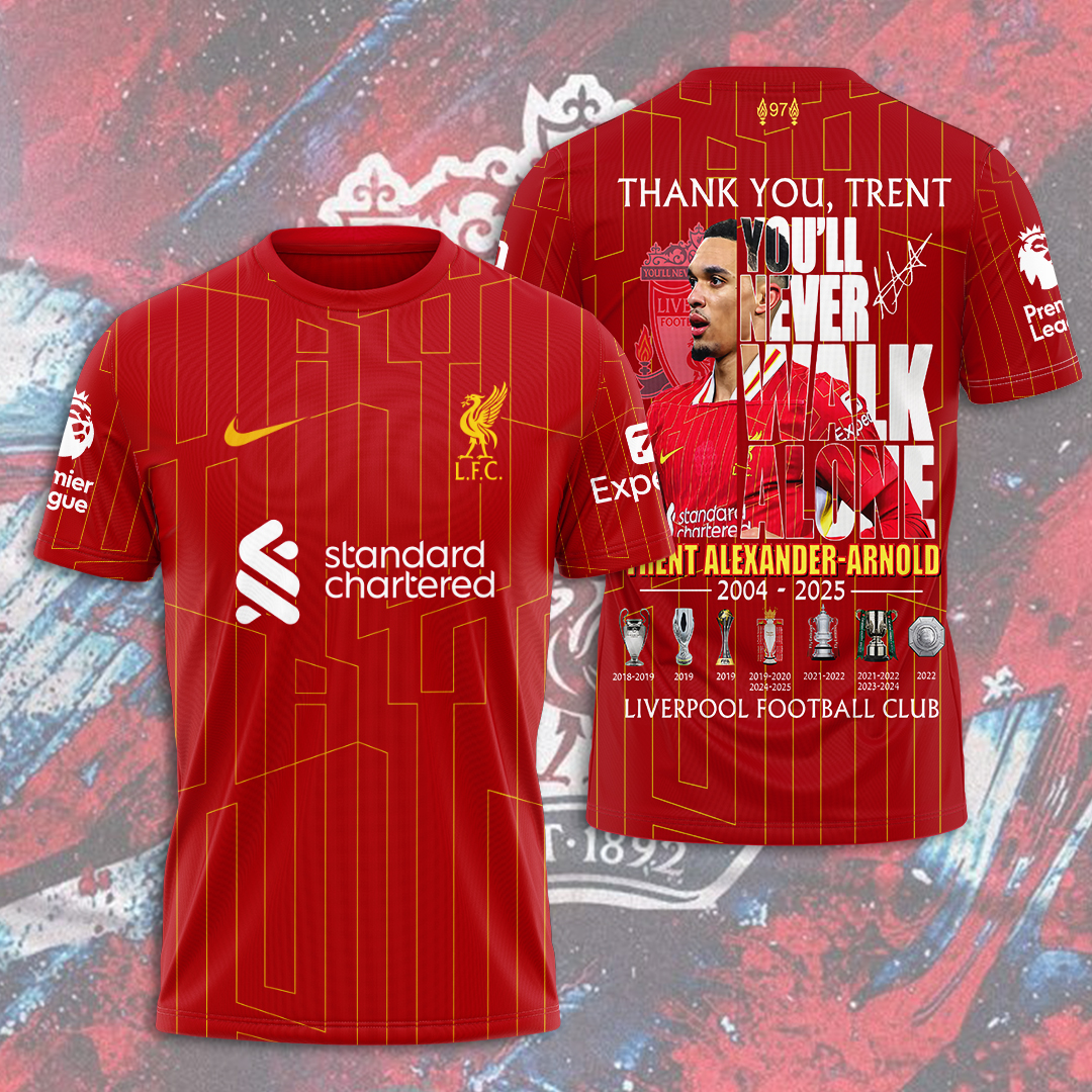 Liverpool Fc 2025 Premier League Champions 3D Shirt
