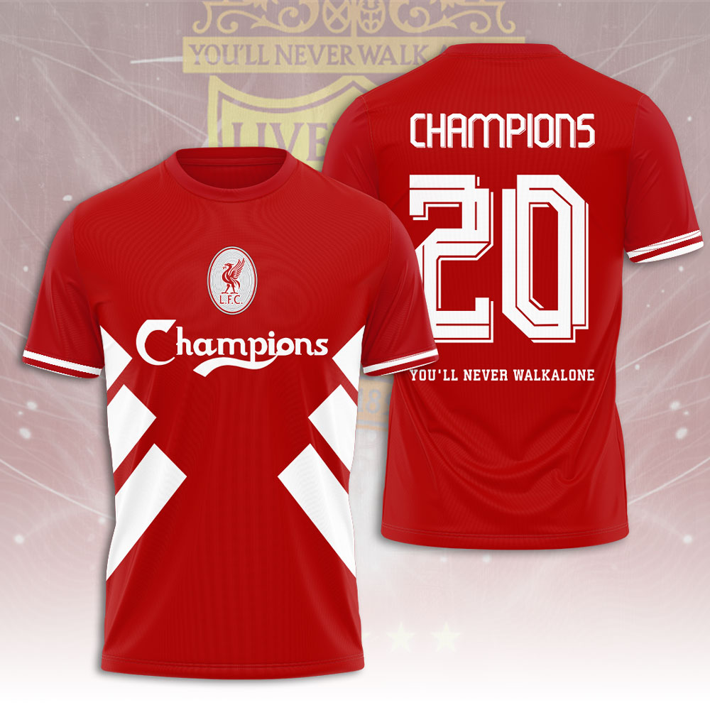 Liverpool Fc 2025 Premier League Champions 3D Shirt