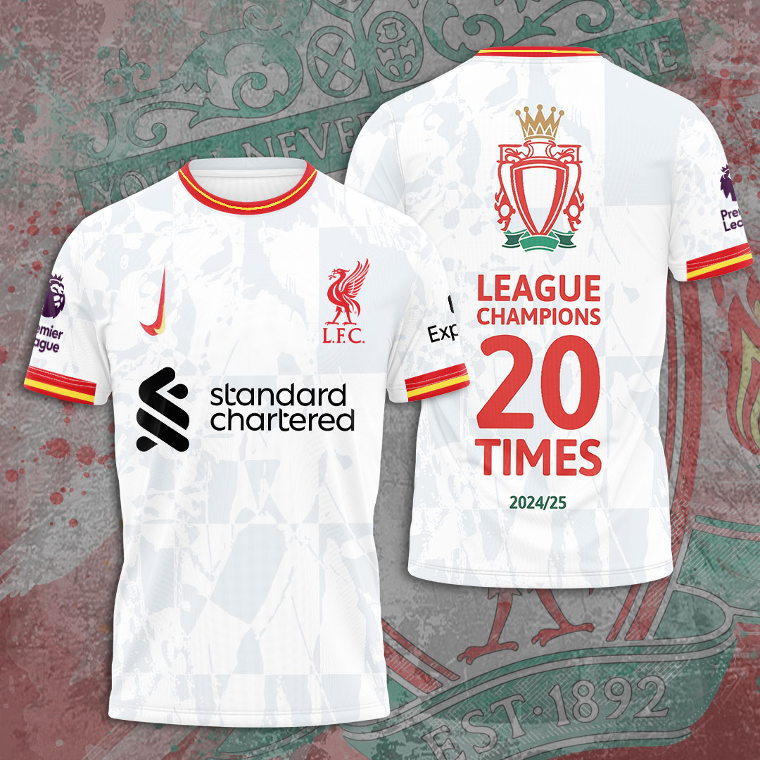 Liverpool Fc 2025 Premier League Champions 3D Shirt