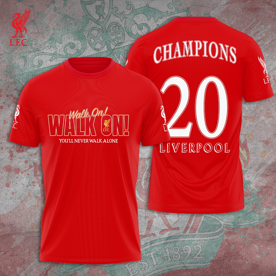 Liverpool Fc 2025 Premier League Champions 3D Shirt