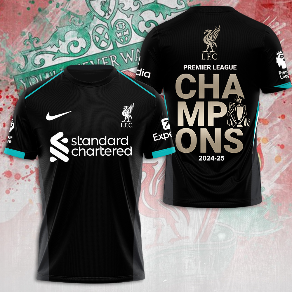 Liverpool Fc 2025 Premier League Champions 3D Shirt