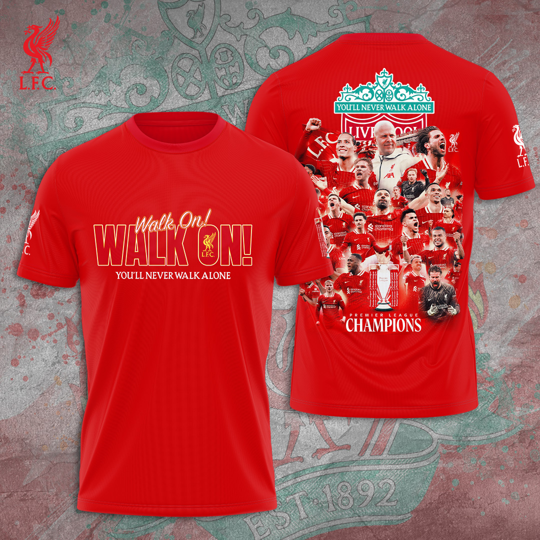 Liverpool Fc 2025 Premier League Champions 3D Shirt
