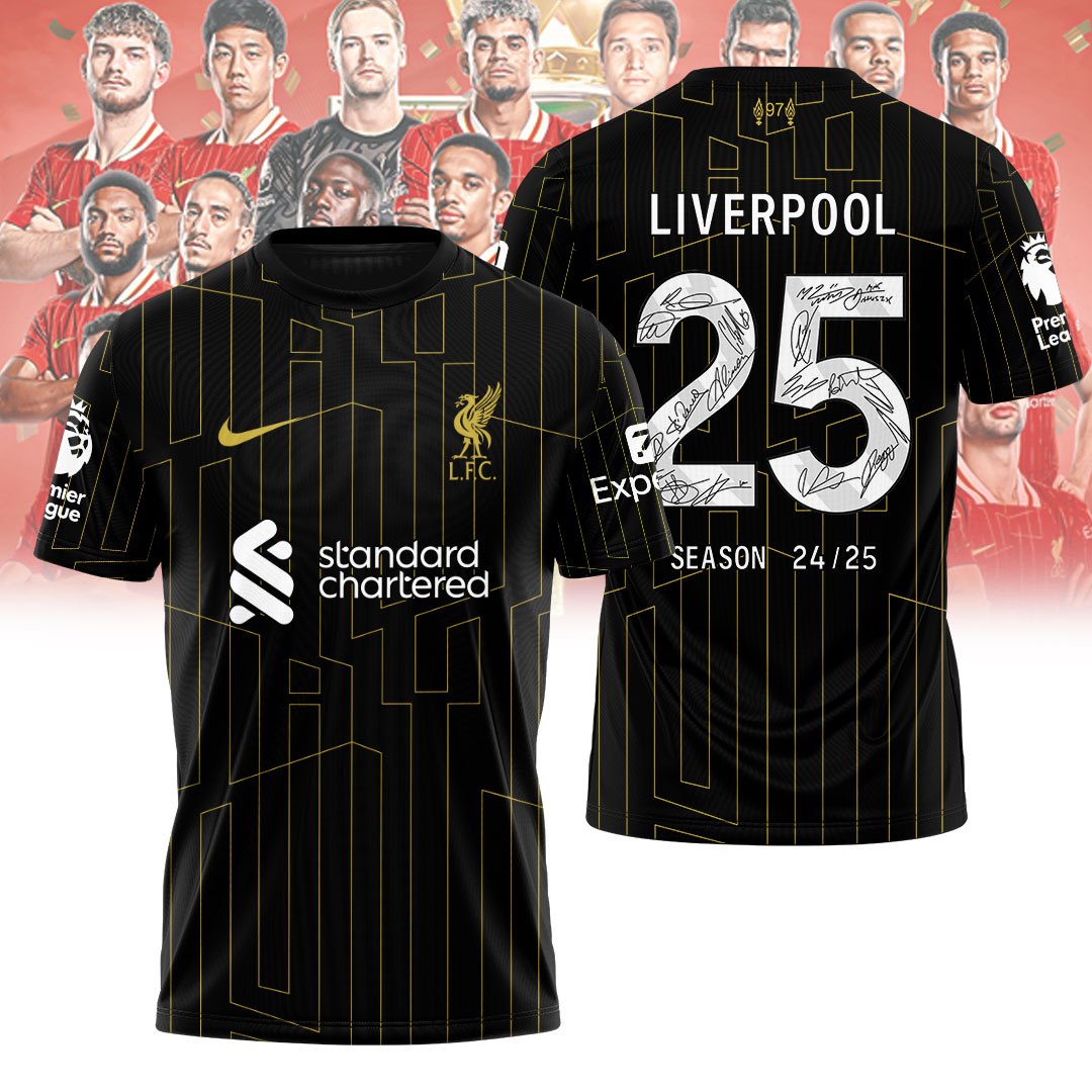 Liverpool Fc 2025 Premier League Champions 3D Shirt