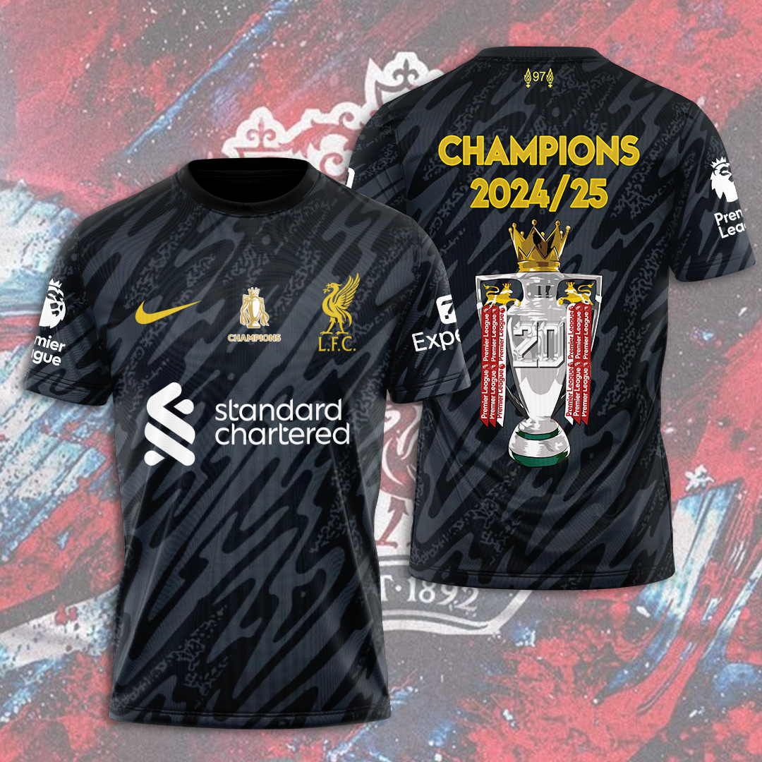 Liverpool Fc 2025 Premier League Champions 3D Shirt