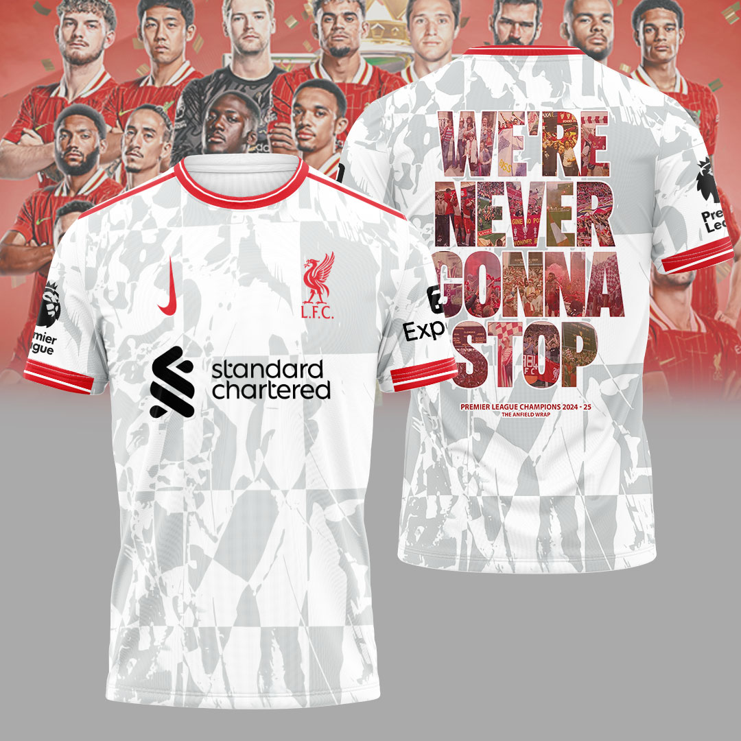 Liverpool Fc 2025 Premier League Champions 3D Shirt