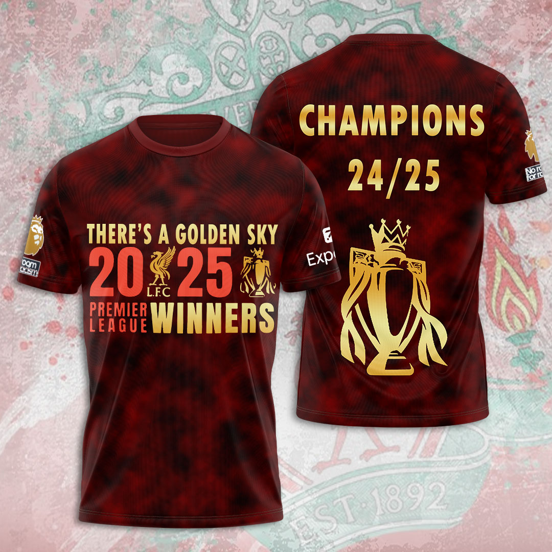 Liverpool Fc 2025 Premier League Champions 3D Shirt