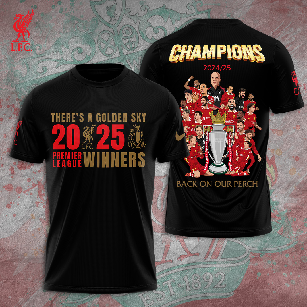 Liverpool Fc 2025 Premier League Champions 3D Shirt
