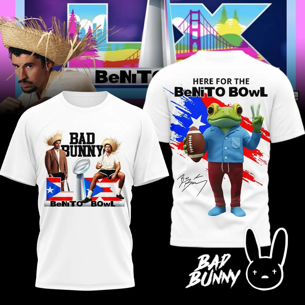 Bad Bunny NFL super bowwl LX 2026 Hoodie white