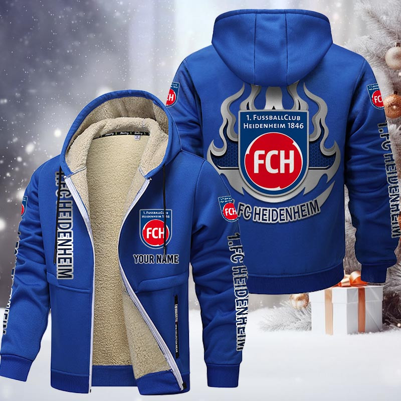 1. FC Heidenheim Hoodie Zip Velvet Coat