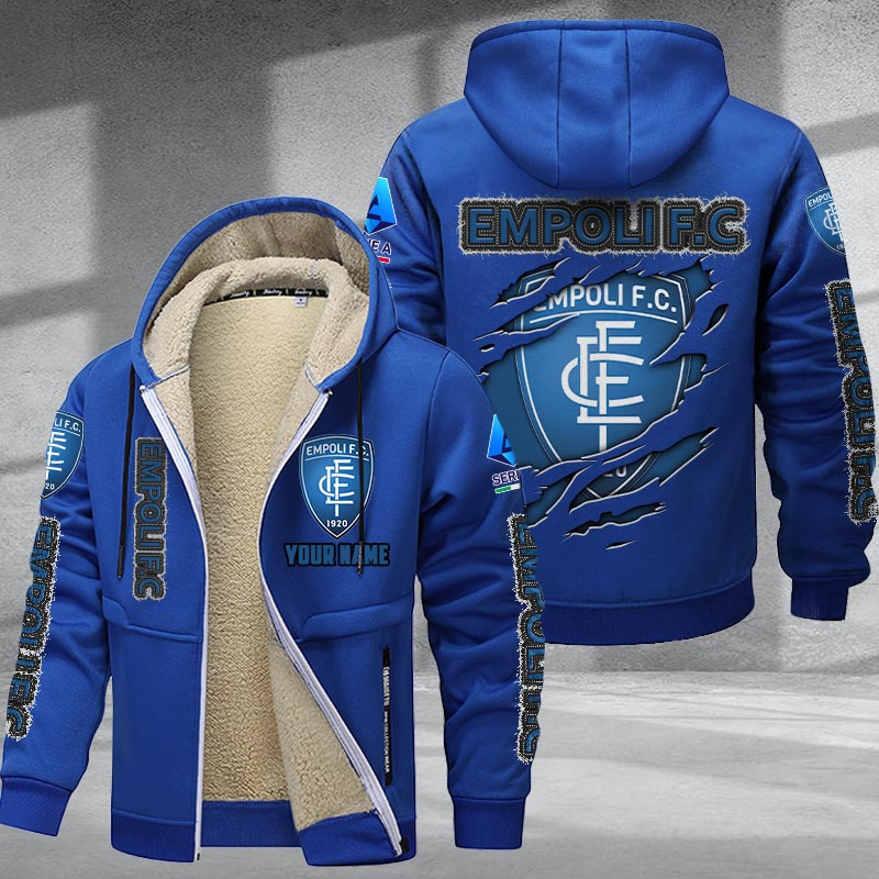 Empoli FC Hoodie Zip Velvet Coat