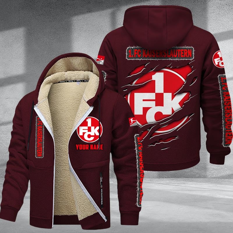 1. FC Kaiserslautern Hoodie Zip Velvet Coat