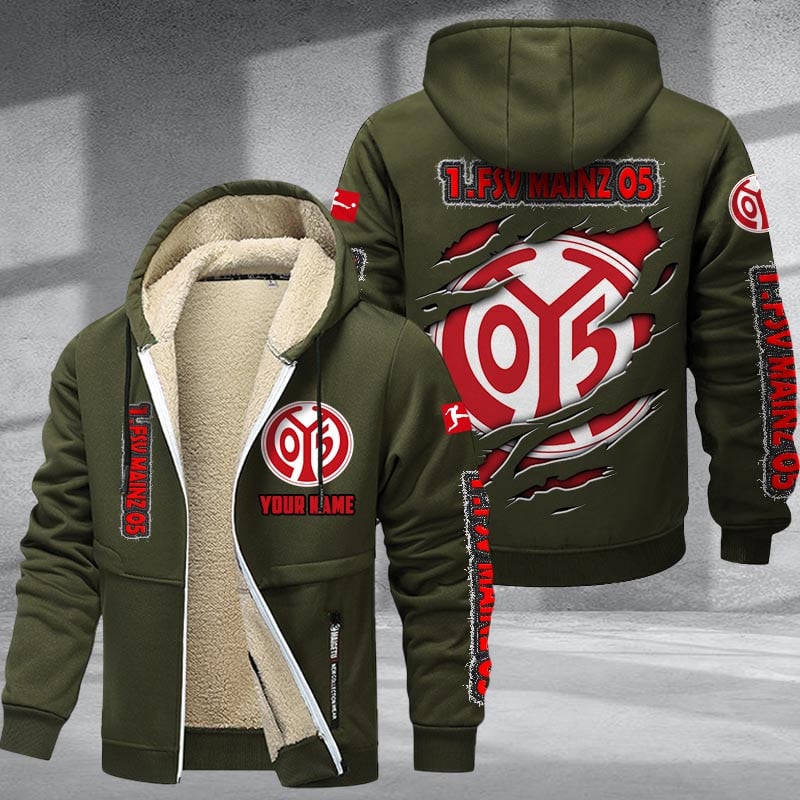 1. FSV Mainz 05 Hoodie Zip Velvet Coat