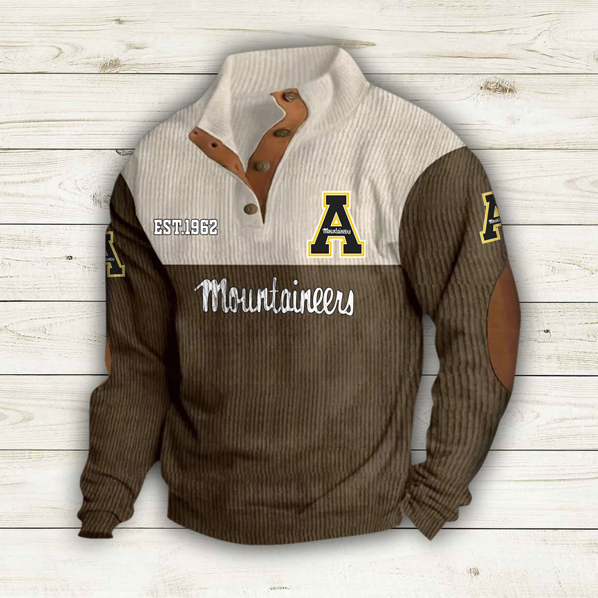 Appalachian State Mountaineers football Button Quarter Sweater