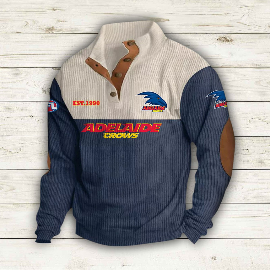 Adelaide Football Club Button Quarter Sweater