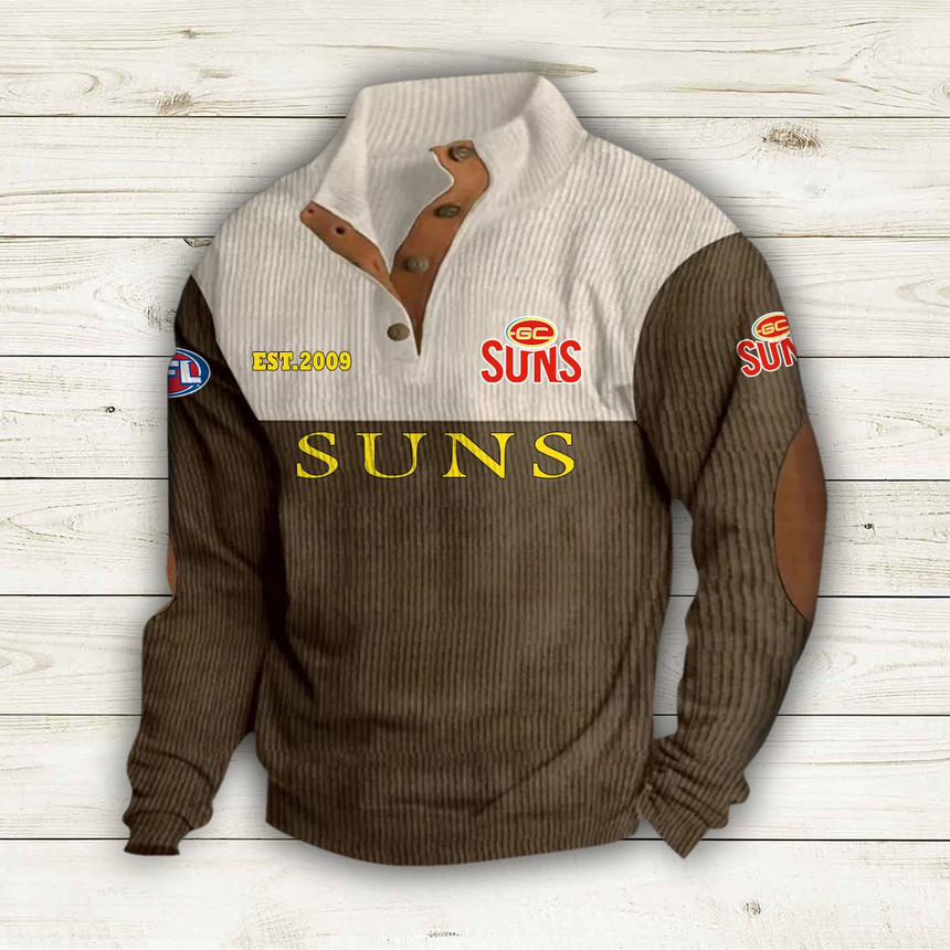 Gold Coast Suns Button Quarter Sweater