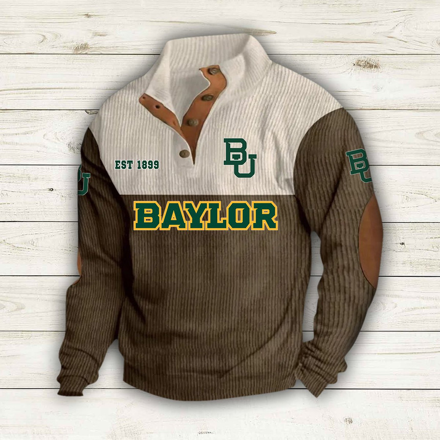 Baylor Bears Button Quarter Sweater