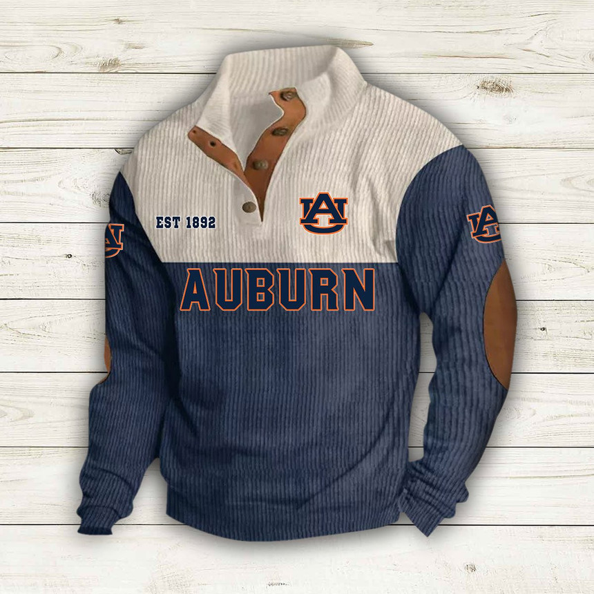 Auburn Tigers Button Quarter Sweater