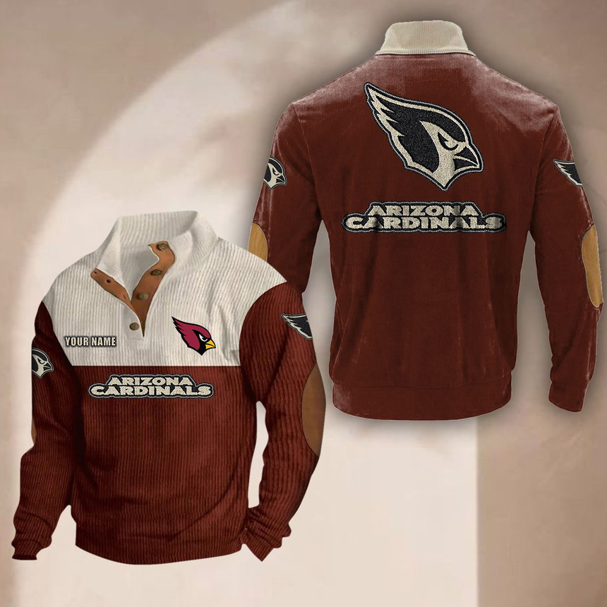 Arizona Cardinals Button Quarter Sweater