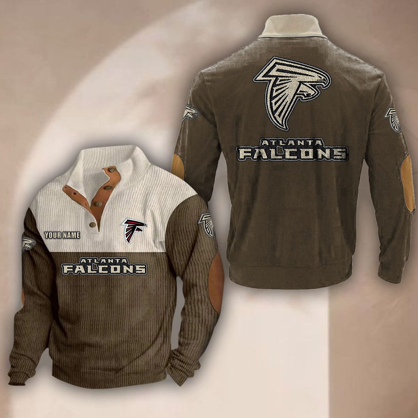 Atlanta Falcons Button Quarter Sweater