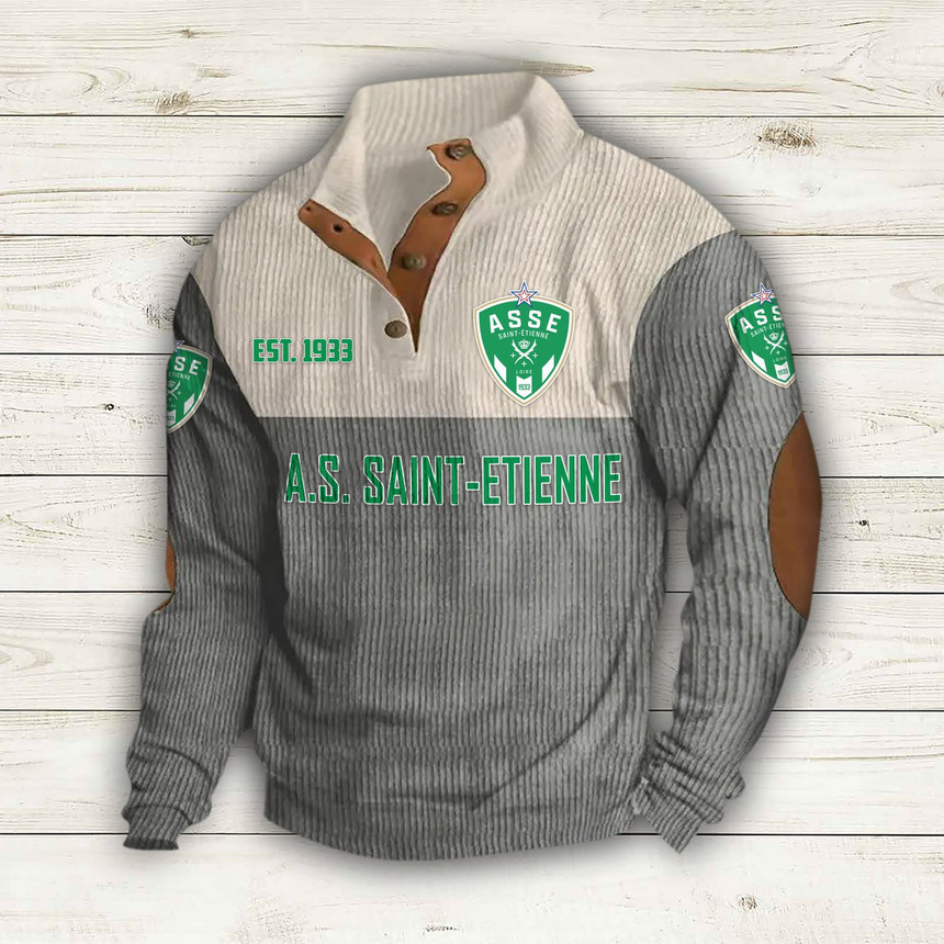 AS Saint?Etienne Button Quarter Sweater