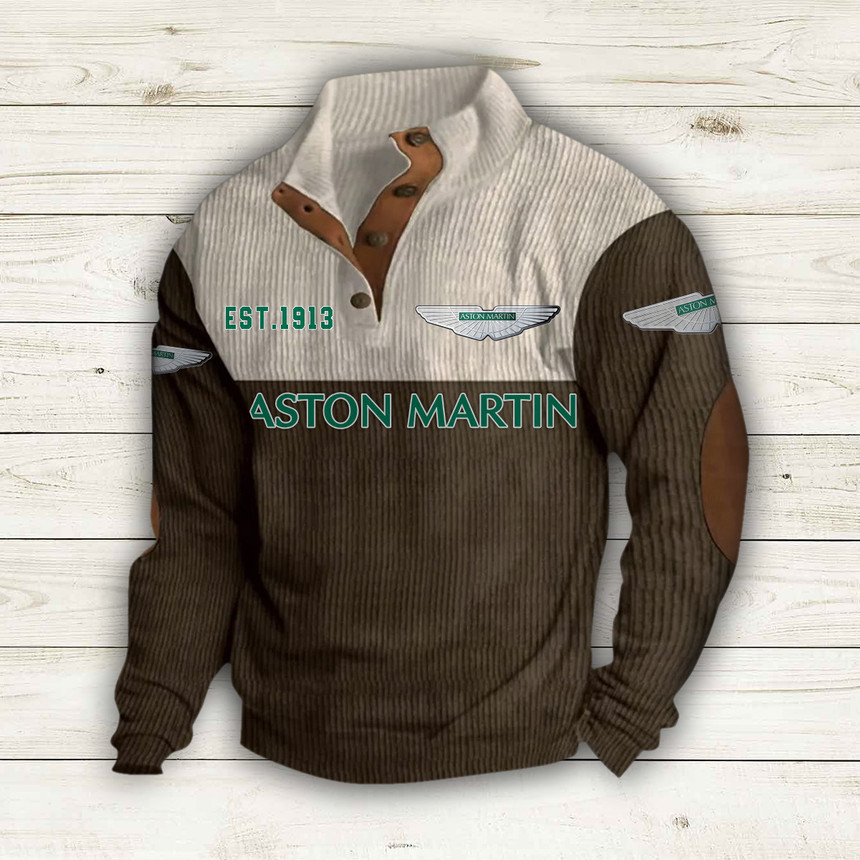 ASTON MARTIN Button Quarter Sweater
